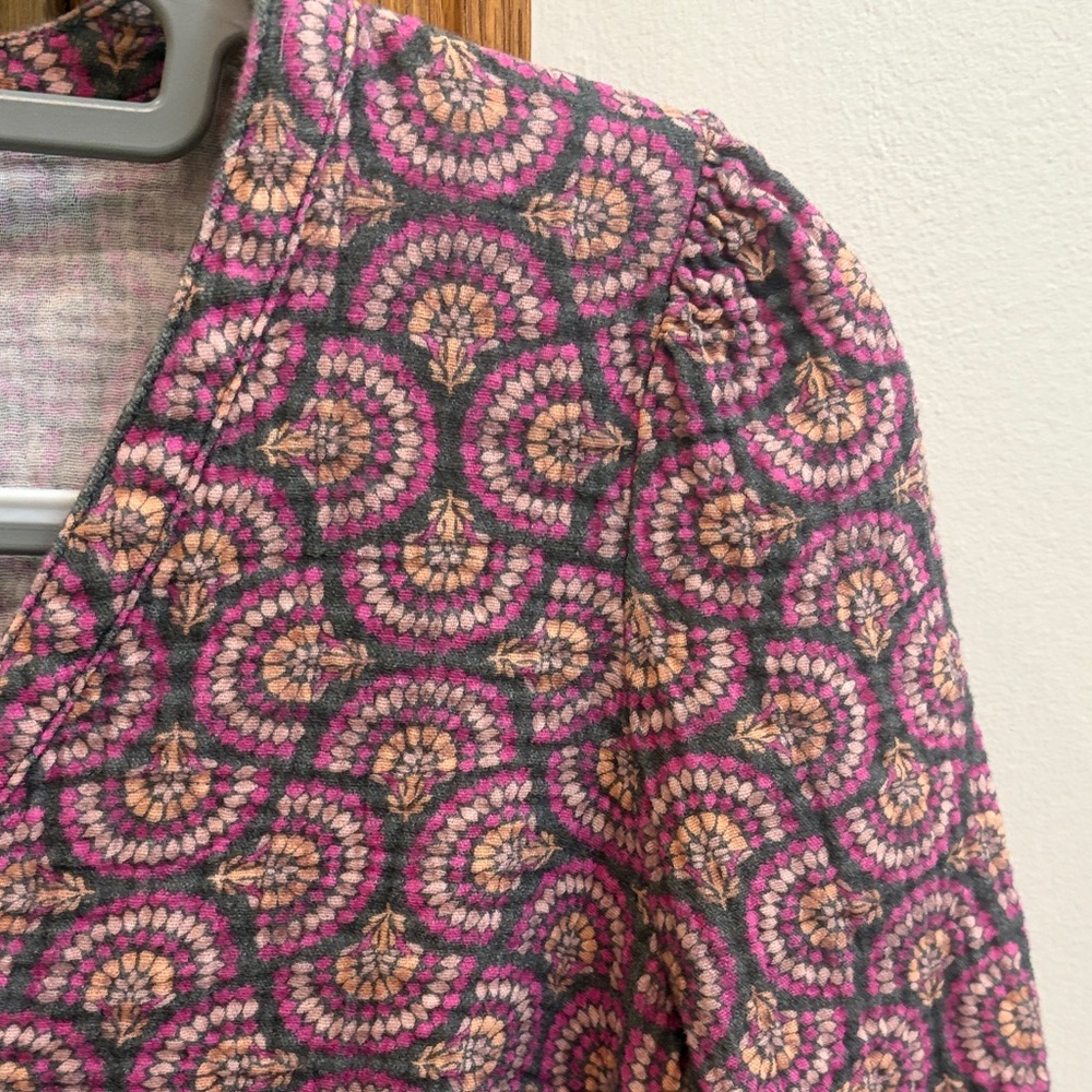 Marine Layer Multicolor Pattern Top Large Button … - image 6